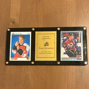 Copy EUC Peter Forsberg Hockey Card Plaque - Rookie and Pro Cards